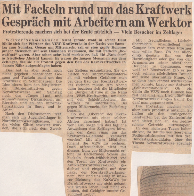 "Soester Anzeiger" vom 21. August 1976