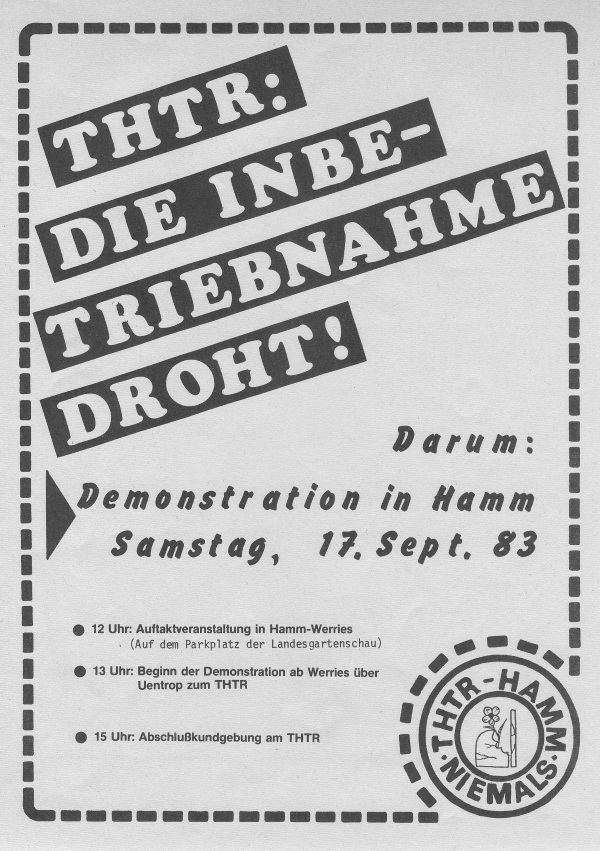 Flugi: THTR-Demo 1983