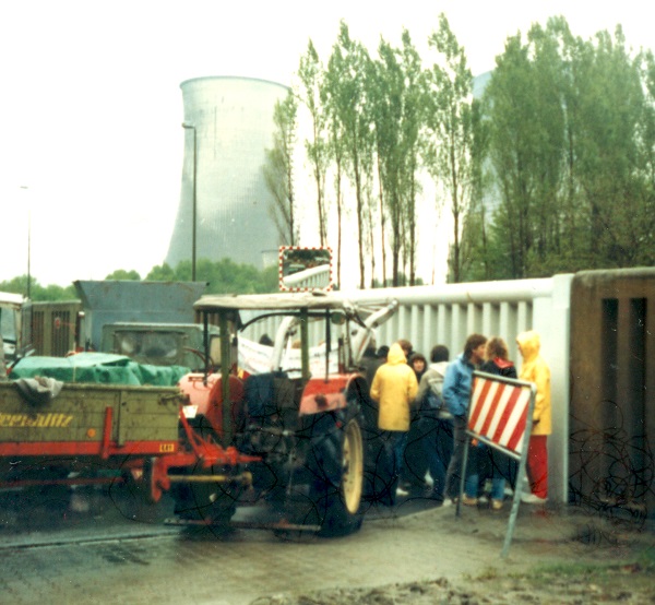 Aktionen am THTR, 1986. Foto: Horst Blume