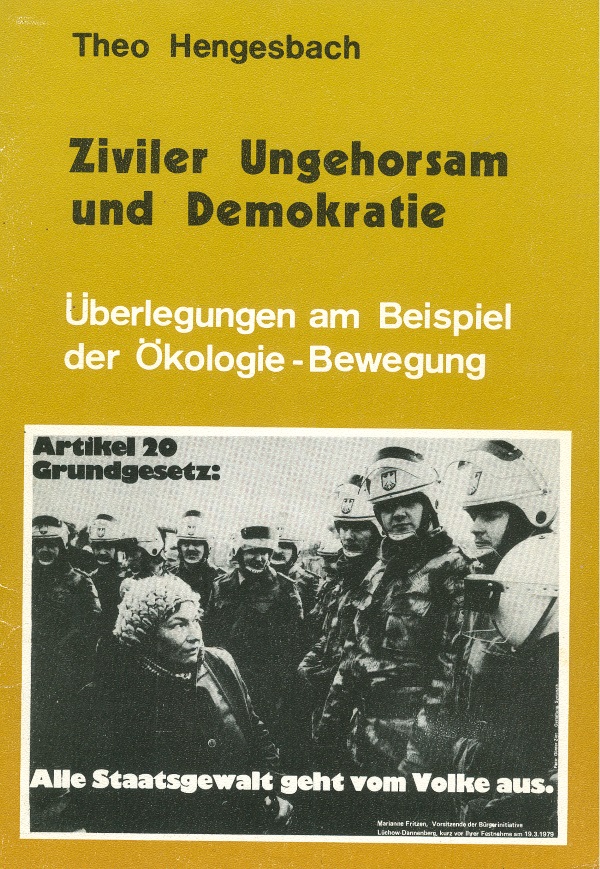 Broschüre von Theo Hengesbach: "Ziviler Ungehorsam und Demokratie"