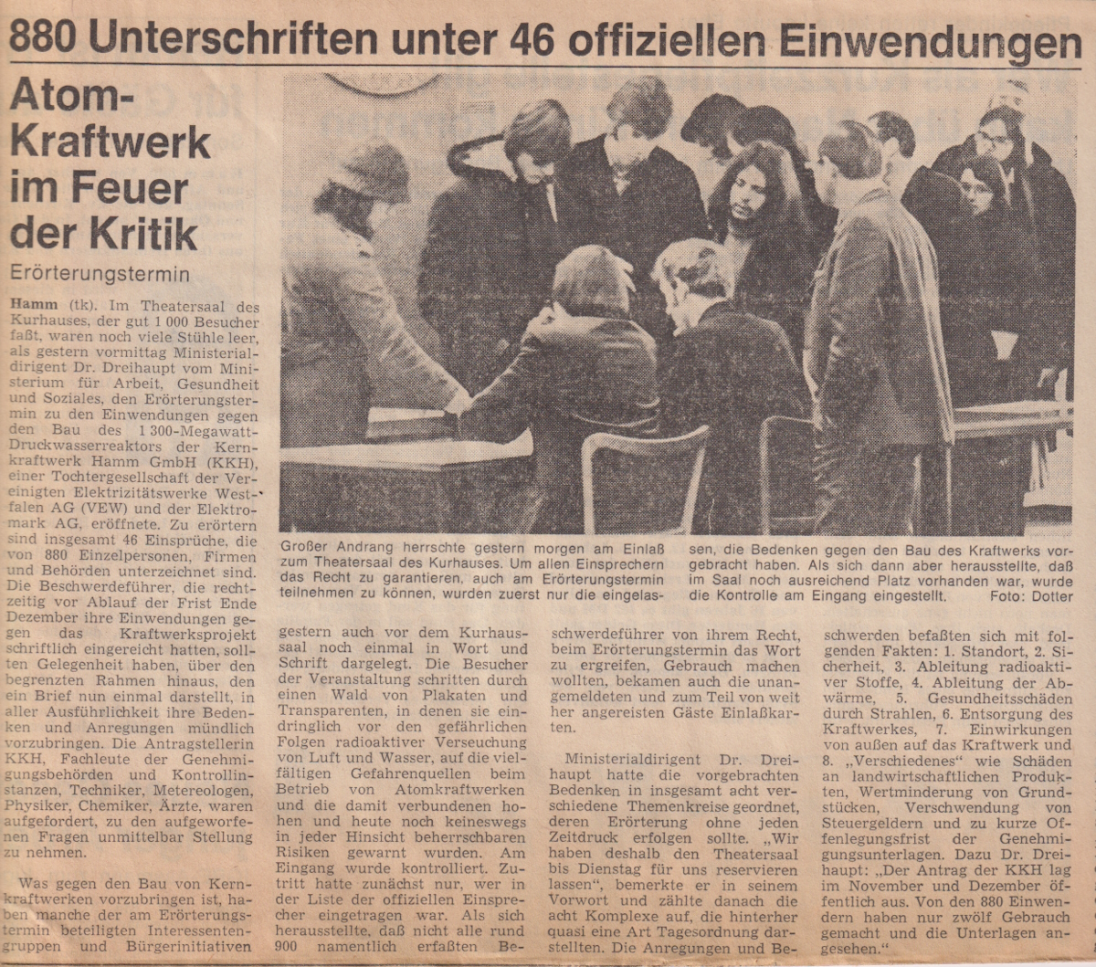 "Westfälischer Anzeiger" (WA) vom 12. März 1976