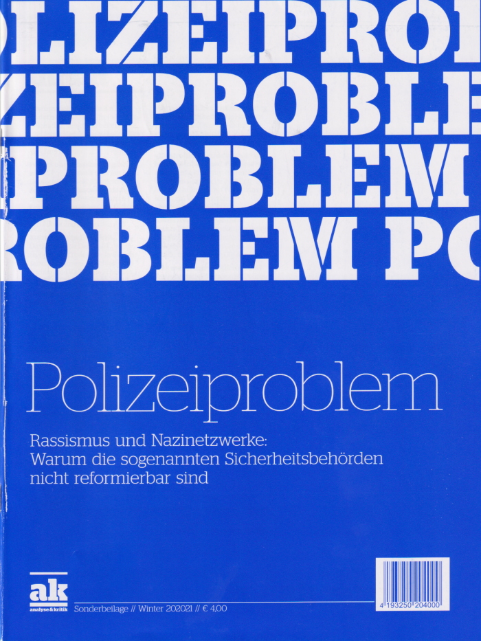 Sonderheft "Polizeiproblem" von "analyse & kritik" (ak)