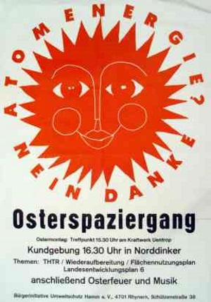 Plakat: Osterspaziergang am THTR-Hamm (Norddinker) 1977
