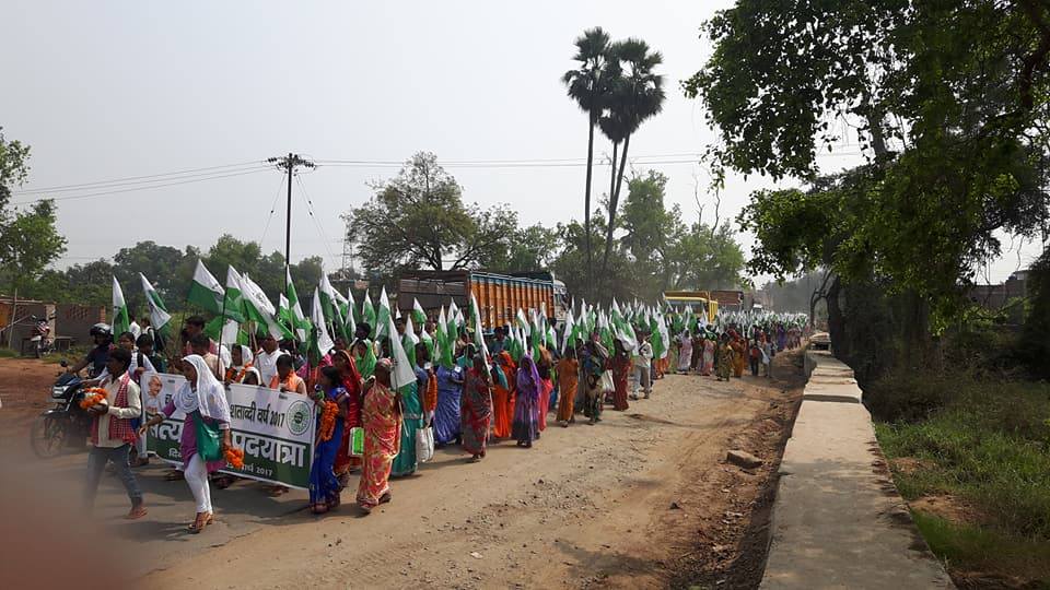Fußmarsch in Bihar, März 2017