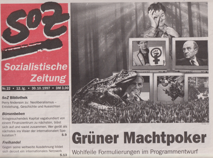 SoZ - Sozialistische Zeitung, 1997, Foto: Horst Blume