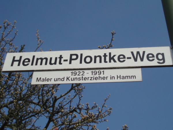 Straßenschild "Helmut-Plontke-Weg"