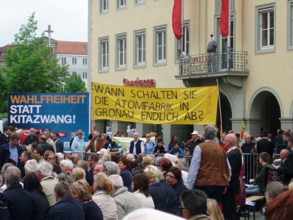 Protest gegen Merkel 2012