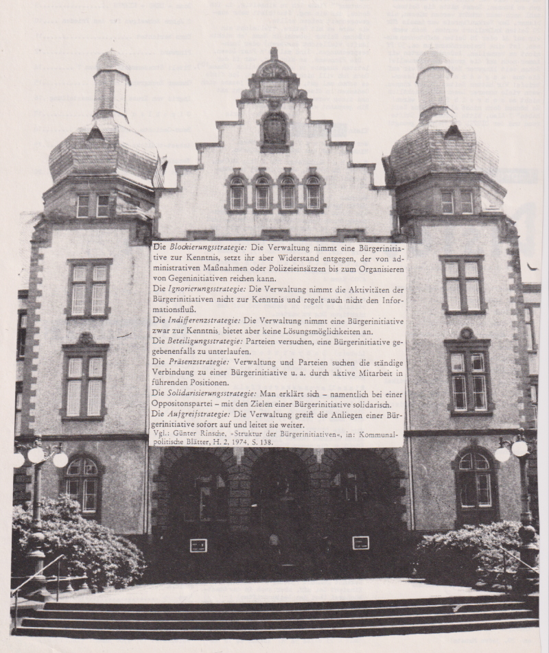 Rathaus der Stadt Hamm. Aus: "Distel" 1983