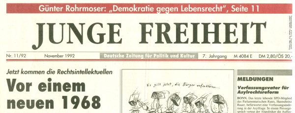 Junge Freiheit, November 1992