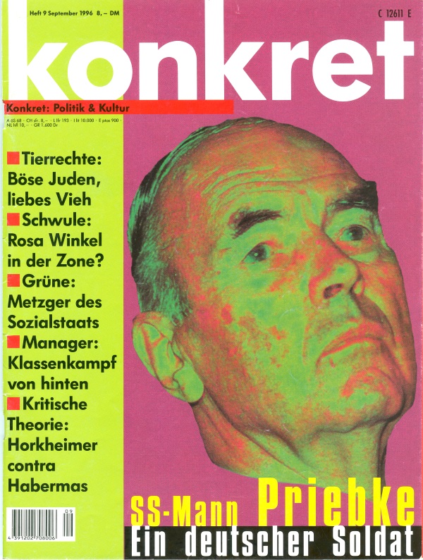 Titelseite von "Konkret" 1996