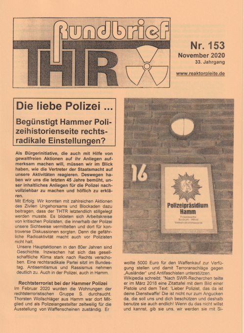 "Die liebe Polizei ...", THTR-Rundbrief Nr. 153